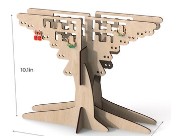 Laser Cut Wood Jewelry Holder Files: Earring Organizer (Digital Download)