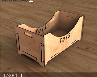 Toy Box Laser Cut Files: CNC Wooden Storage Box (Digital Download)