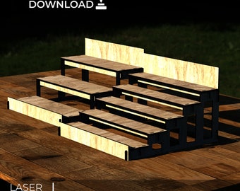 Wooden Display Stand SVG, Laser Cut File for Glowforge