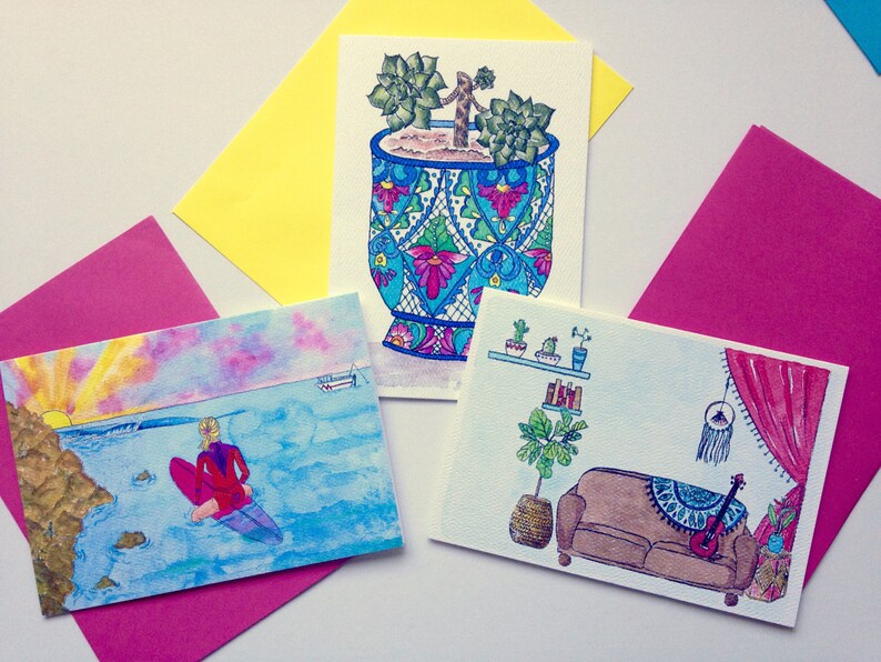 Tea Lovers Watercolour Greeting Card Blank A6 Etsy Australia