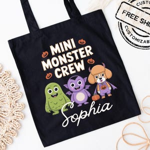 Kids Halloween bag, Personalized trick or treat bag, Halloween treat bag, Custom trick or treat bag, Custom candy bag, Halloween Tote Bag,