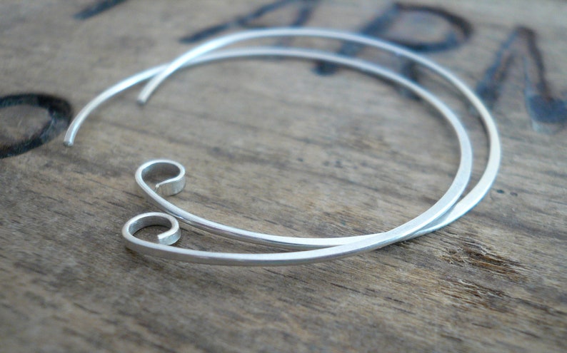 Shoals Sterling Silver Earwires Handmade. Handforged. Oxidized & polished image 3