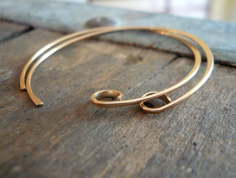 Shoals 14kt Yellow or Rose Goldfill Earwires Handmade. Handforged image 2