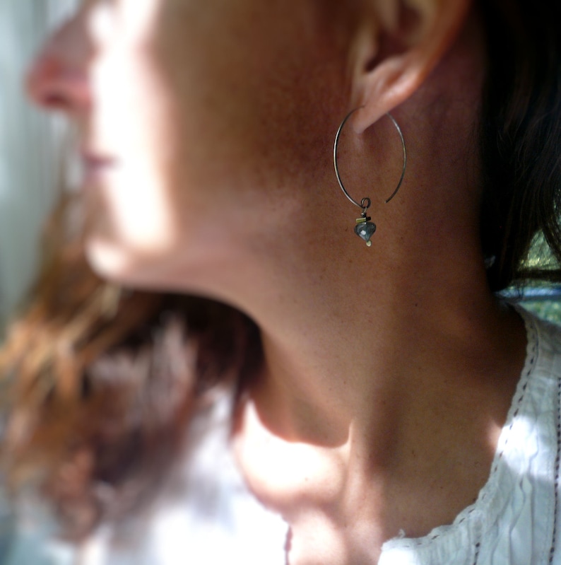 Shoals Sterling Silver Earwires Handmade. Handforged. Oxidized & polished image 5