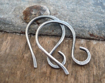 Twinkle Sterling Silver Earwires - Handmade. Handforged. Oxidized and polished