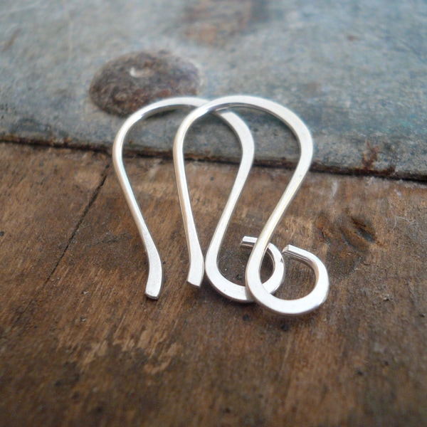 Wisp Sterling Silver Earwires - Handmade. Handforged