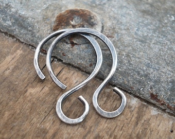 Solitude Sterling Silver Earwires - Handmade. Oxidized and Polished