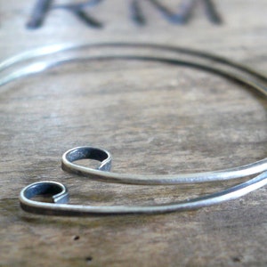 Shoals Sterling Silver Earwires Handmade. Handforged. Oxidized & polished image 1