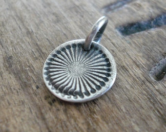 Glisten Pendant - Handmade. Oxidized Fine recycled silver