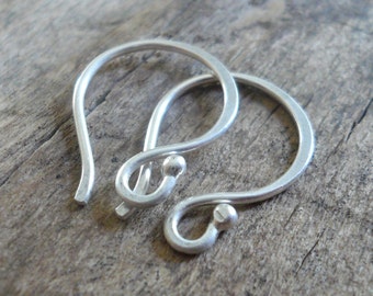 Ball End Twinkle Fine Silver Earwires - Handmade. Handforged