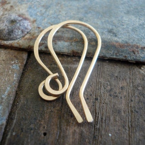 Dandy 14kt Yellow or Rose Goldfill Earwires - Handmade. Handforged. Made to Order