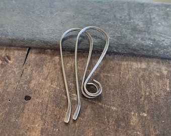 12 Pairs of my Solitaire Sterling Silver Earwires - Handmade. Oxidized and polished