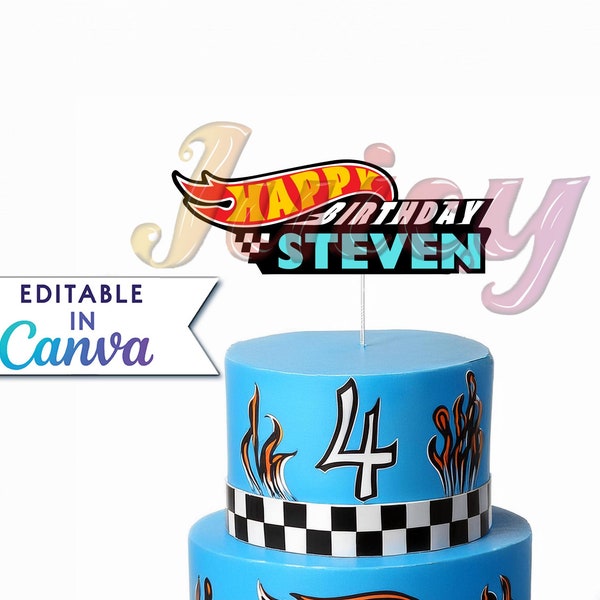 Digital Hot Wheels Cake Topper Etsy Digital Hot Wheels Cake Topper Etsy