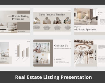 Real Estate Listing Presentation | Prelisting Packet Canva | Real Estate Marketing | Home Seller Guide |Buyer| Listing Packet | CMA Packet |