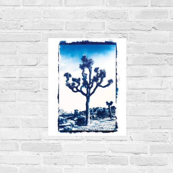 Joshua Tree Cyanotype print poster