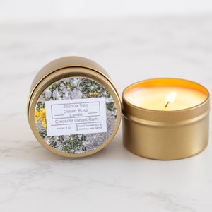 Creosote Essential Oil Candle: Joshua Tree Desert Scent (6 oz)