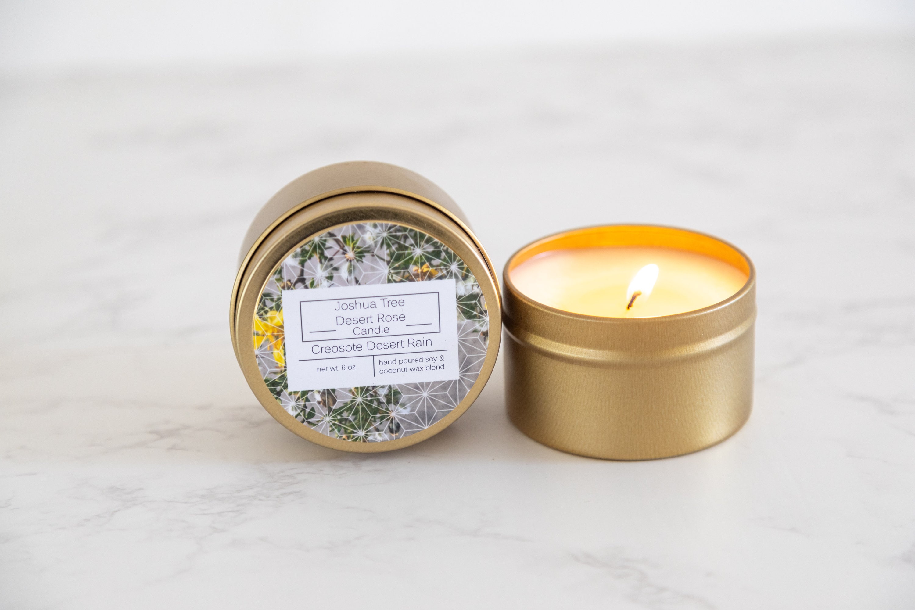 Kreosot-ätherisches Öl-Kerze aka Larrea tridentata, Kreosot Busch, Fettholz Pflanze, Chaparral und Gobernadora 6 oz