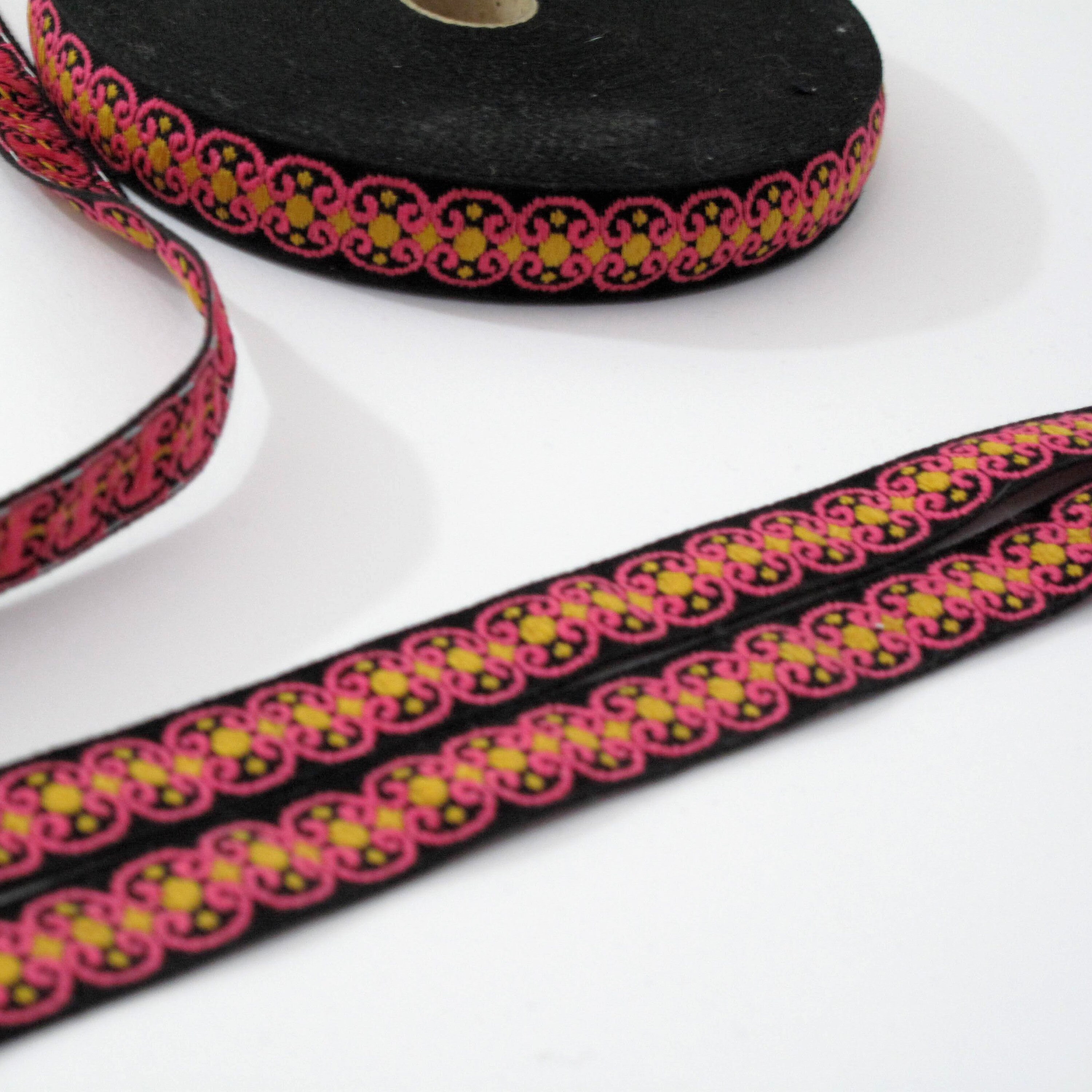 3 YDS Jacquard Ribbon Vintage Sewing Trim Embroidered Fabric Etsy