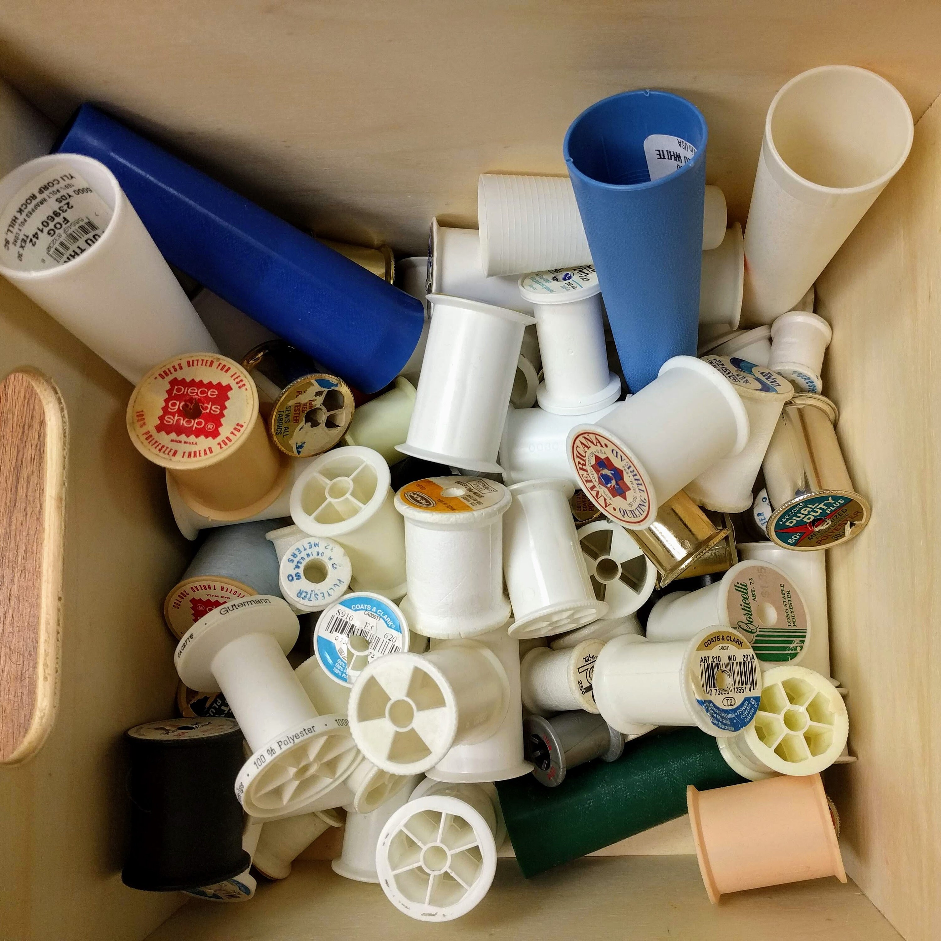 Empty Plastic Sewing Thread Spools Lot of 92 spools Use Etsy