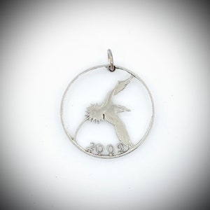 Hand Cut Coin Charm Or Pendant
