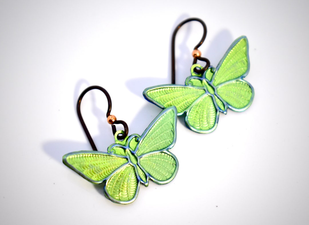 Buy Floral Butterfly Earrings Polymer Clay folk Flowers Nickel Free  Hypoallergenic Online in India - Etsy