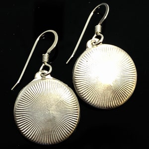 Radiant Lines Sterling Silver Drop Earrings