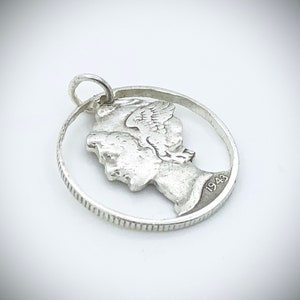 Hand Cut Coin Charm Or Pendant