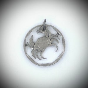 Hand Cut Coin Charm Or Pendant