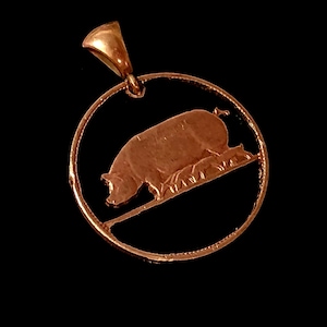 Hand Cut Coin Charm Or Pendant