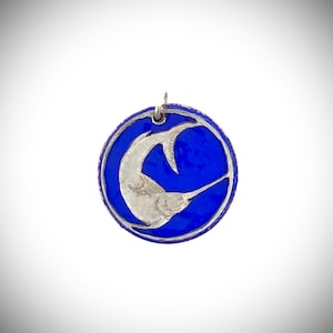 Colorful Hand Cut Coin Charm Or Pendant