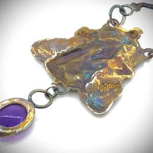 Beautiful Woman Giselle Art Nouveau Inspired Fine Silver With Purple Amethyst image 7