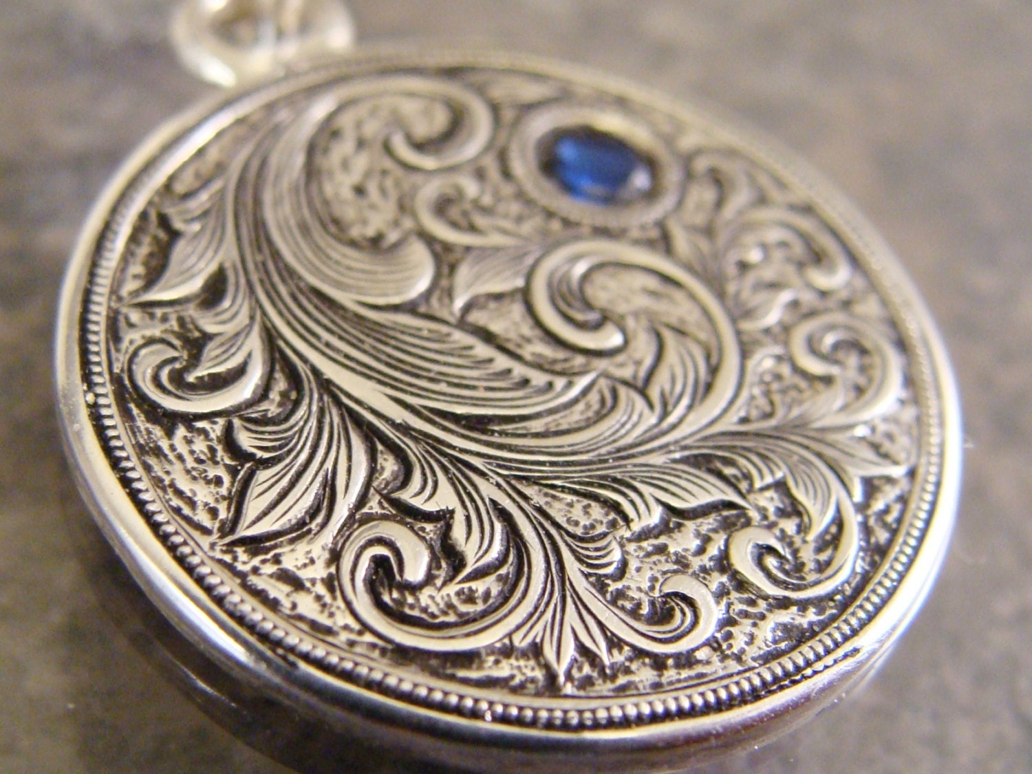 Hand Engraved Sterling Silver Scrollwork Necklace With Etsy