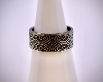 Victoriaanse Filagree band in sterling zilver