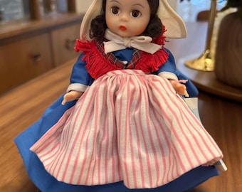 Vintage 1976 Madame Alexander NY Little Women International Doll- “Belgium” with Doll Stand- 8”