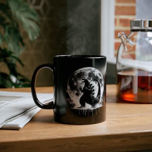 Unique Godzilla Moon Coffee Cup - Great Present for Film Buffs
