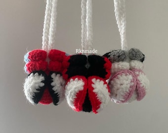 Spiderman colgante de crochet: colgador de coche/llavero.
