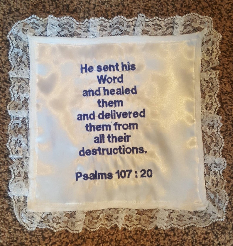 His Word Healed Them Prayer Cloth Handkerchief Etsy