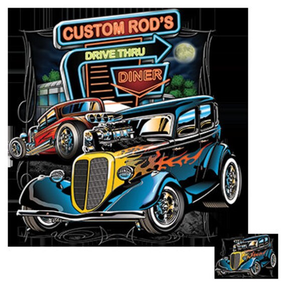 T Shirt 1934 Sedan Hot Rod Transfer Custom Rod S Drive Etsy