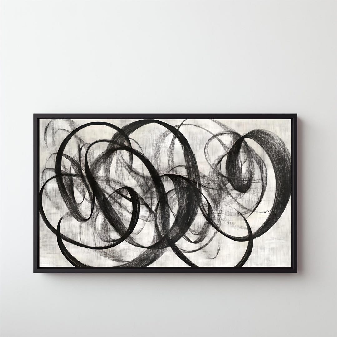 Abstract Loops Circles Print, Printable Loops Gallery Decor ...