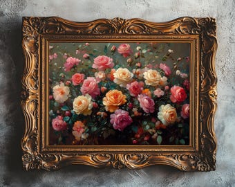 Stimmungsvoller Herbst Blumendruck: Vintage Blumenbild (Digitaler Download) 427