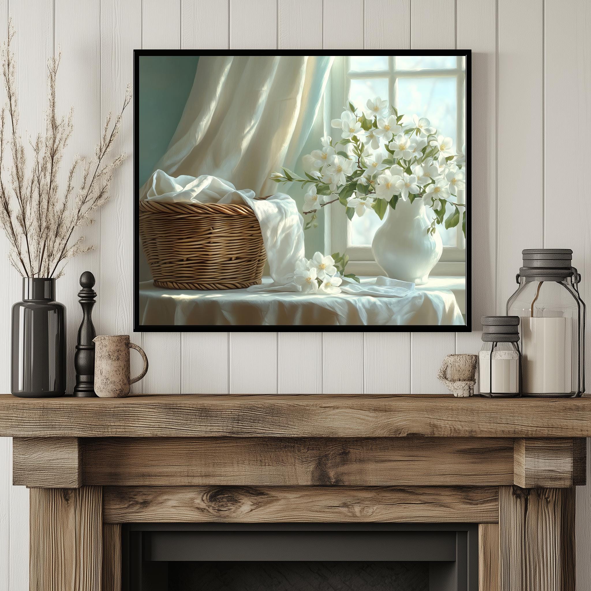 Vintage Laundry Room Art Print: Farmhouse Style Still Life (instant ...