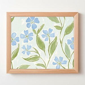 Floral Modern Southern Wall Art: Coastal Grandma Digital Download, Preppy Grandmillennial Art, Instant Southern Wall Decor Print, Download 525