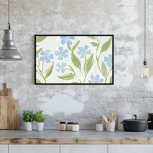 Floral Modern Southern Wall Art: Coastal Grandma Digital Download, Preppy Grandmillennial Art, Instant Southern Wall Decor Print, Download 525