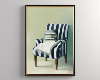 Bücherliebende Lektüre Nook Art: Stapel Bücher, Minimalistische gemütliche Kunst (Digitaler Download) 635
