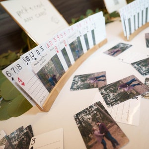 Cartões exclusivos para livros de visitas de casamento, cartas de baralho de casamento, baralho de cartas para festa de noivado, cartão em branco para assinatura de convidado, presente de casamento
