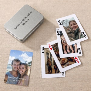 Custom Couple's Photos Playing Cards | 54 Card Deck Personalized with Your Photo | Custom Deck of Cards | Anniversary Gift