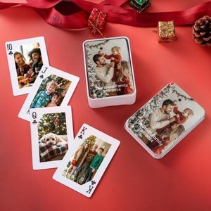 Benutzerdefinierte Spielkarten, personalisierte Spielkarten mit Fotos, benutzerdefiniertes Kartenspiel, Paargeschenk, Familienfeier Spiele