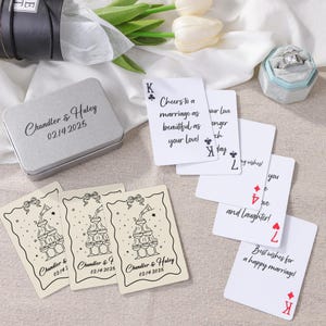 Custom Wedding Guest Book Playing Cards, Wedding Guest Book Alternative, Blank Playing Cards, Bridal Shower Gift