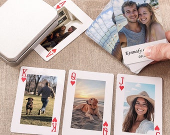 Personalized Photo Playing Cards with Box, Custom Poker Deck