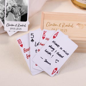 Custom Guest Book Playing Cards, Wedding Guest Book Alternative, Wedding Signing Book, Engagement Cards Deck, Personalized Wedding Gift